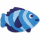 Fisch blau - dunkelblau