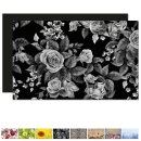 Tischset mit Digitaldruck Schwarze Rose