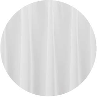 Zipfelgardine mit Stangendurchzug 140x100 cm - Weiß