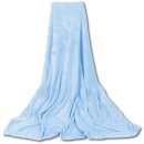 Mikrofaser Decke blau - babyblau 220x240 cm