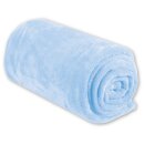 Mikrofaser Decke blau - babyblau 220x240 cm