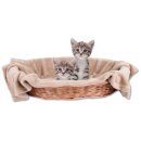 Tierdecke Katzendecke Mikrofaser ca. 60x80 cm beige -...