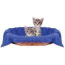 Tierdecke Katzendecke Mikrofaser ca. 60x80 cm blau -...