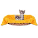 Tierdecke Katzendecke Mikrofaser ca. 60x80 cm orange -...