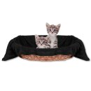 Tierdecke Katzendecke Mikrofaser ca. 90x140 cm schwarz - black