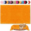 Haustierdecke - Kuscheldecke für Hunde orange - apricot 70x100 cm