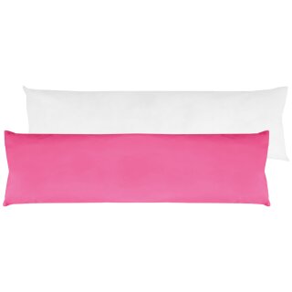 Seitenschläfer Kissenhülle 40x140cm + Füllkissen pink - rosa