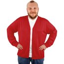 Cardigan Strickjacke Übergrößen rot - salsa - uni ( 3XL )