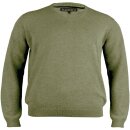 Pullover V Neck Übergrößen oliv - khaki - uni ( 4XL )