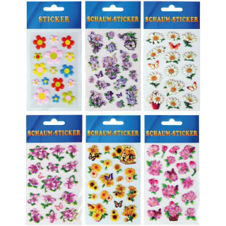 Schaum Sticker Blumen in verschiedenen Design Blumen 5