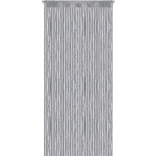 Fadenvorhang Metall-Optik Fadengardine Lurex Universalband 140x250 cm (140x250 cm/ silber)