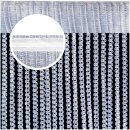 Fadenvorhang Metall-Optik Fadengardine Lurex Universalband 140x250 cm (140x250 cm/ silber)