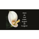 Grabkerze Weiß 48h ( Deckel Gold ) - Calla