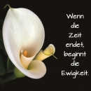 Grabkerze Weiß 48h ( Deckel Gold ) - Calla