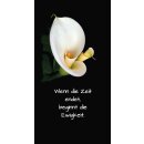 Grabkerze Weiß 100h ( Deckel Gold ) - Calla