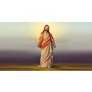 Grabkerze Rot 48h ( Deckel Gold ) - Jesus