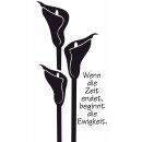 Grabkerze Weiß 48h ( Deckel Gold ) - Calla