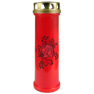Grablicht ( Rot ) Grabkerze ca. 100h Brenndauer - Klassisch 2