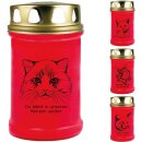 Grabkerze Rot 48h ( Deckel Gold ) - Katze 1