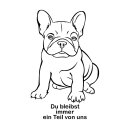 Grabkerze Weiß 170h ( Deckel Gold ) - Mops