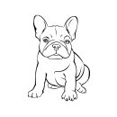 Grabkerze Weiß 170h ( Deckel Gold ) - Bulldogge