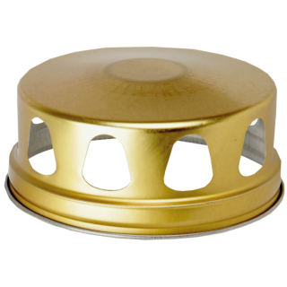Grablicht ( Wei ) Grabkerze 100h - Druck Gold - Klassisch 1