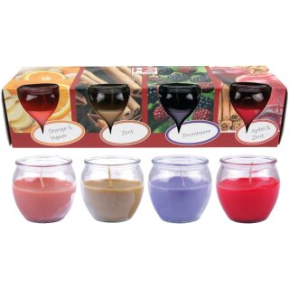 Duftkerzen im Glas "Selection" Winter Spice 4er-Pack