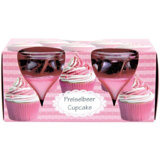 Duftkerze "Creation" - Kerzen im 2er Pack - Preiselbeer Cupcake