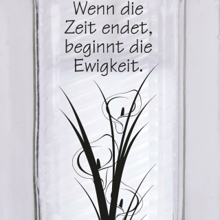 Grabkerze  6eck Grablicht aus Glas 50h