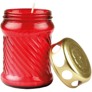 Grablicht Rille (11,5cm) Grabkerze aus Glas 24h