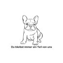 Grabkerze Weiß 48h ( Deckel Schwarz ) - Bulldogge