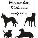 Grabkerze Weiß 100h ( Deckel Schwarz ) - Hunde