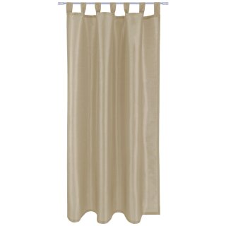 Gardine Blickdicht Taupe 140x145cm Schlaufen - Taupe hell