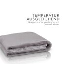 Kuscheldecke "Mirabella" - Cashmere Touch 130x170cm Hellgrau