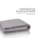 Kuscheldecke "Mirabella" - Cashmere Touch 220x240cm Hellgrau