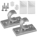 Ersatzträger-Set 2,5 cm (8er Pack) silber - chrom matt