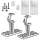 Ersatzträger-Set 3,5 cm (8er Pack) silber - chrom matt