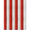 Flauschvorhang 90x200 Unistreifen rot - weiß