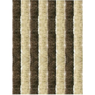 Flauschvorhang 100x220 Unistreifen beige - braun