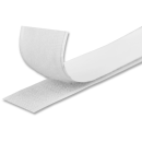 Klettverschlussband, Klettband selbstklebend, 0,5 m in Weiß
