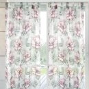 Gardine 140x245cm Voile mit Druck Flower Schlaufenschal