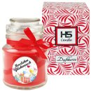 Duftkerze Bonbon-Glas im Design: Geburtstag, Rose ( Rot ) - 120g