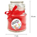 Duftkerze Bonbon-Glas im Design: Geburtstag, Rose ( Rot ) - 120g