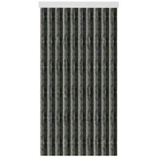 Flauschvorhang 80x200 cm Unistreifen anthrazit - schwarz