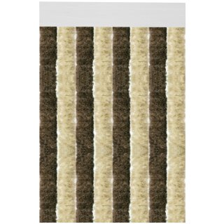 Flauschvorhang 80x200 cm Unistreifen beige - braun