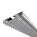 Vorhangschiene Aluminium - silber 1/2-Lauf 120 cm