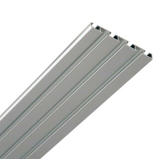 Vorhangschiene Aluminium - silber 3/4-Lauf 120 cm