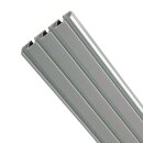 Vorhangschiene Aluminium - silber 3/4-Lauf 120 cm