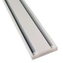 Vorhangschiene Aluminium Weiß "2 Lauf" 120cm