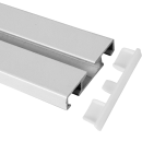 Seitendeckel für Weiß - 1/2 Lauf Aluminium Vorhangschiene